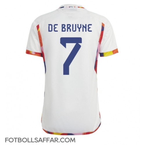 Belgien Kevin De Bruyne #7 Bortatröja VM 2022 Kortärmad